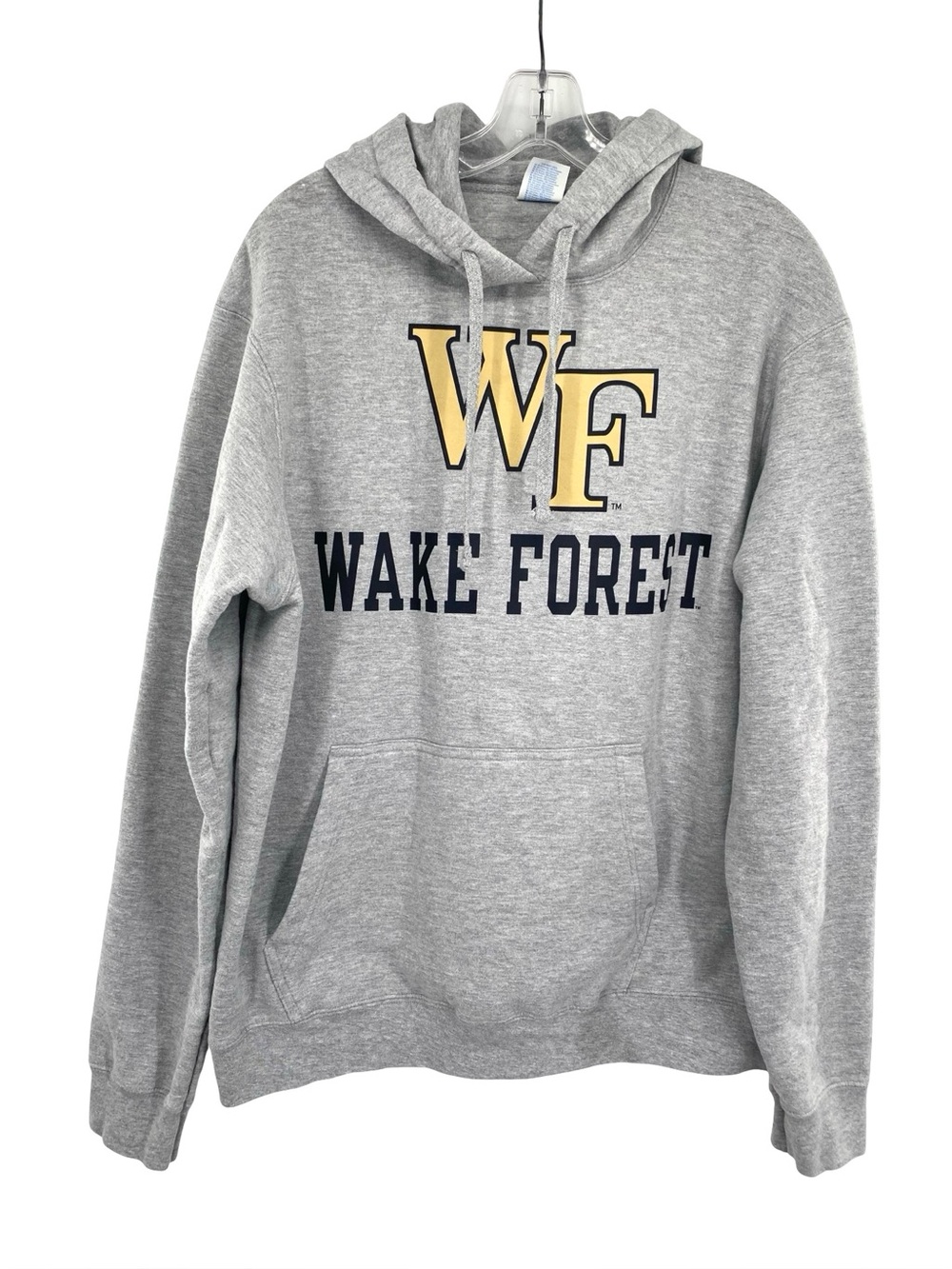 Wake Forrest University Port & Company Gray Hoodie Sweatshirt Large